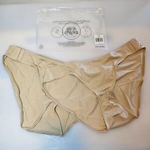 Slick Chicks sz M 2 pk Side Fastening Beige NEW QVC Adaptive